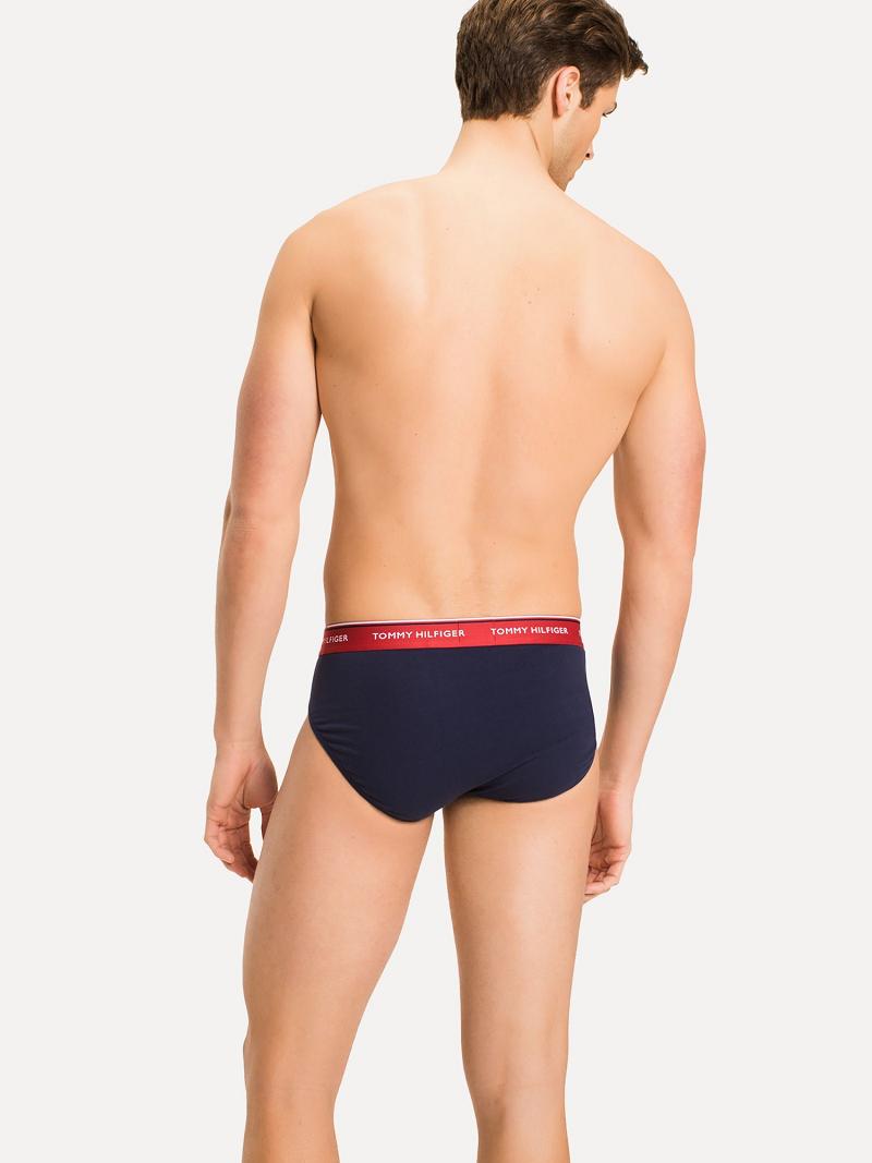 Férfi Tommy Hilfiger Premium essentials brief 3pk Briefs Színes Sötétkék | HU 1336PJJ